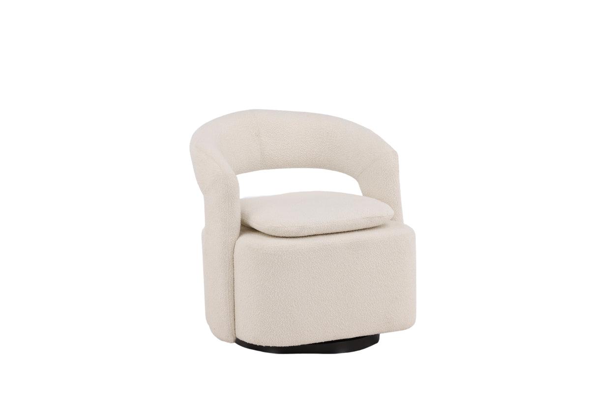 Fåtölj Laurel Bouclé vit - Image 12
