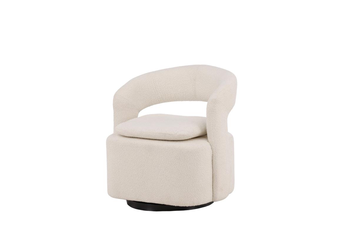 Fåtölj Laurel Bouclé vit - Image 4
