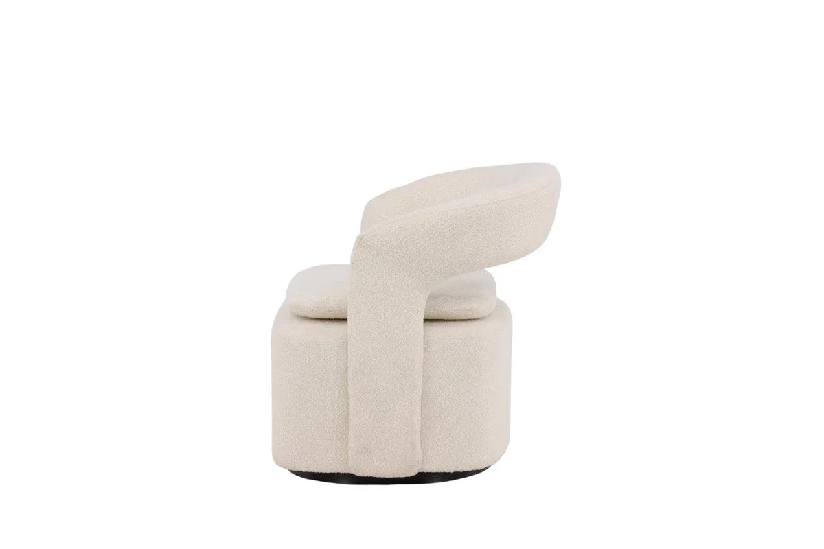 Fåtölj Laurel Bouclé vit - Image 6