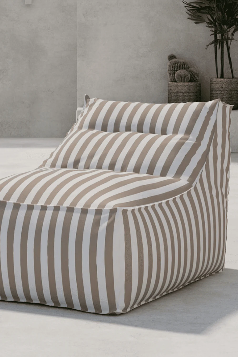 Redang Loungefåtölj Vit/Beige Randig - Image 3