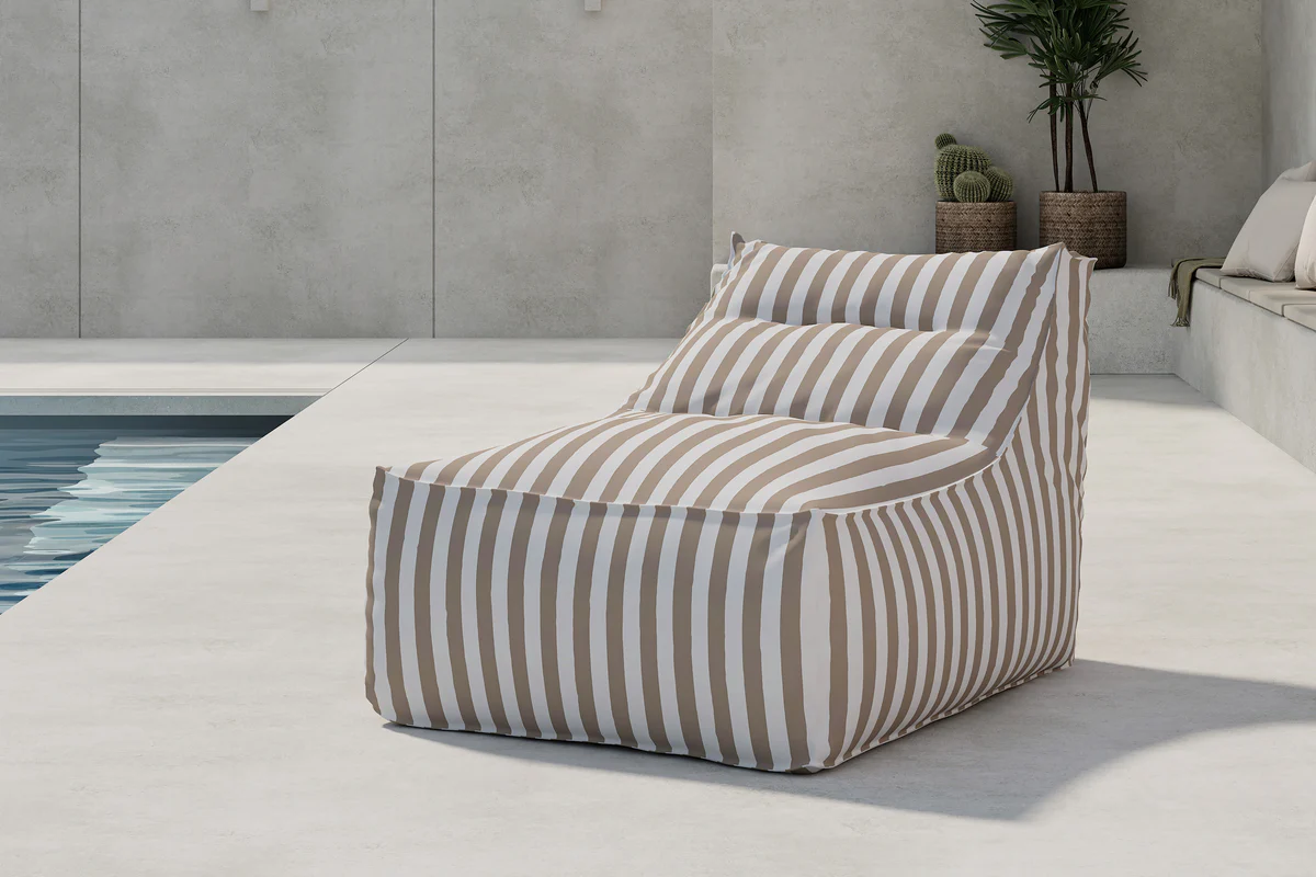 Redang Loungefåtölj Vit/Beige Randig - Image 5