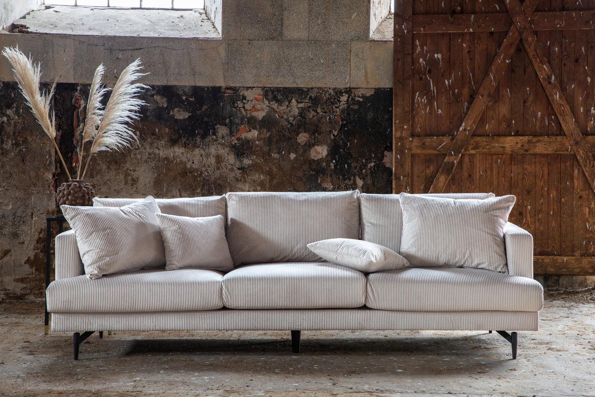 Sofia 3-Sits Soffa Beige Manchester - Image 3