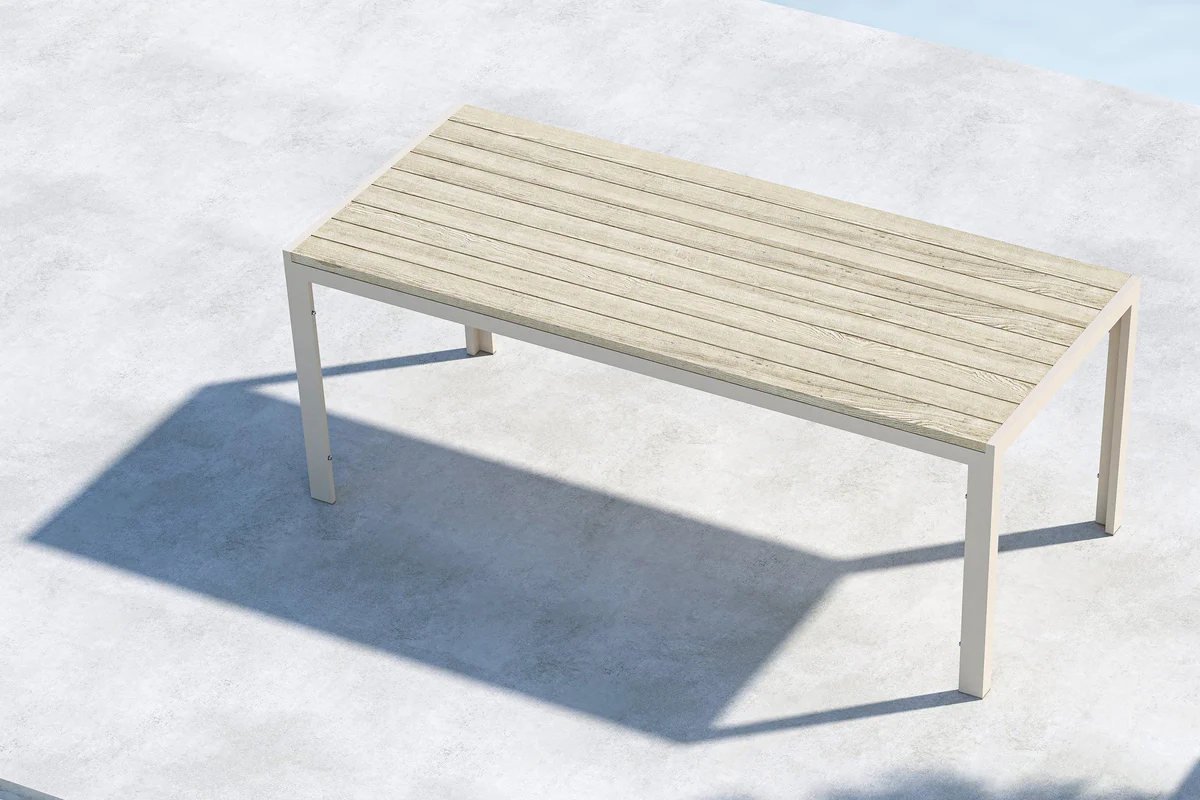 Mirko Rektangulära Matbord 205x90x74 Beige - Image 6