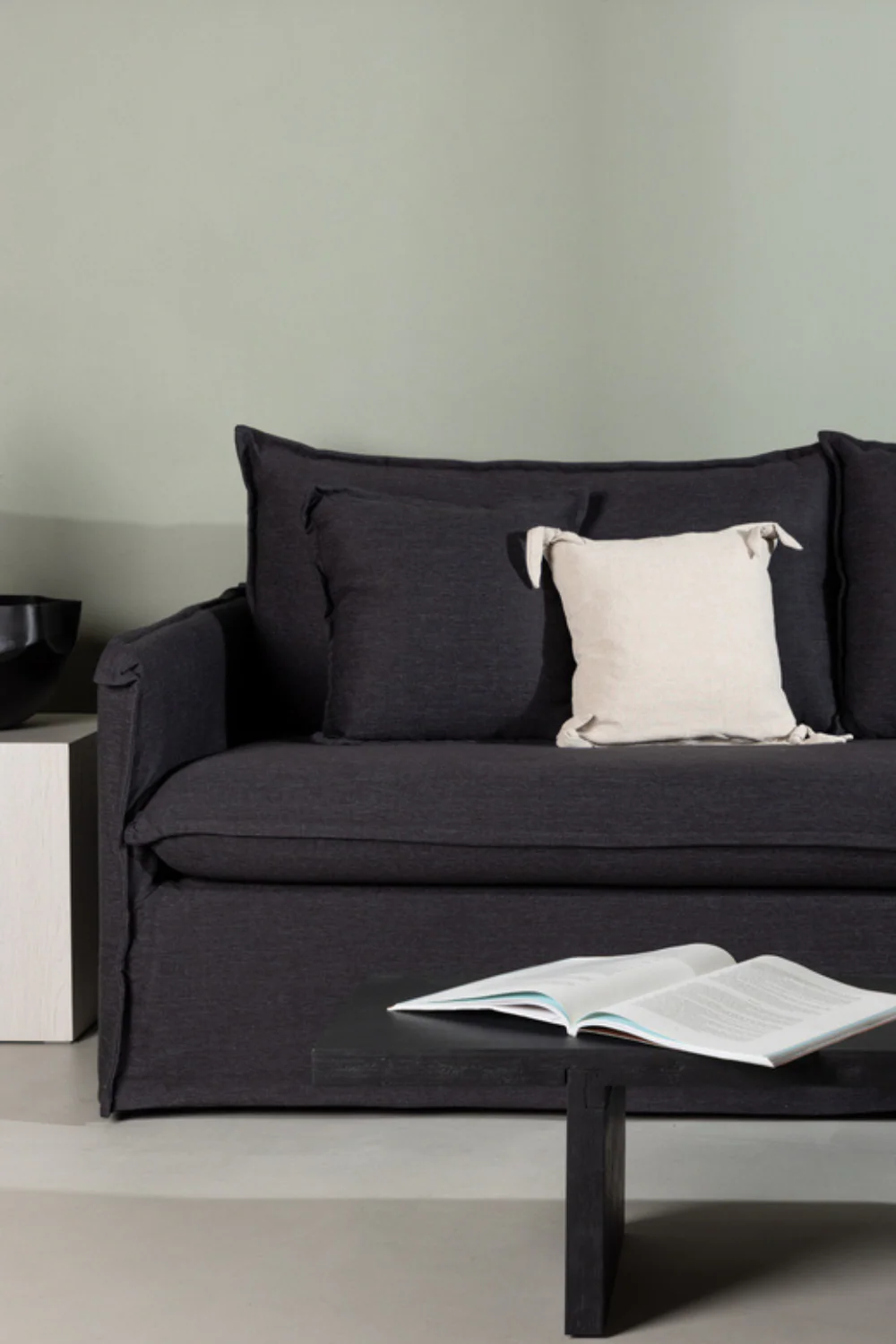 Nova 3-Sits Soffa Svart - Image 2