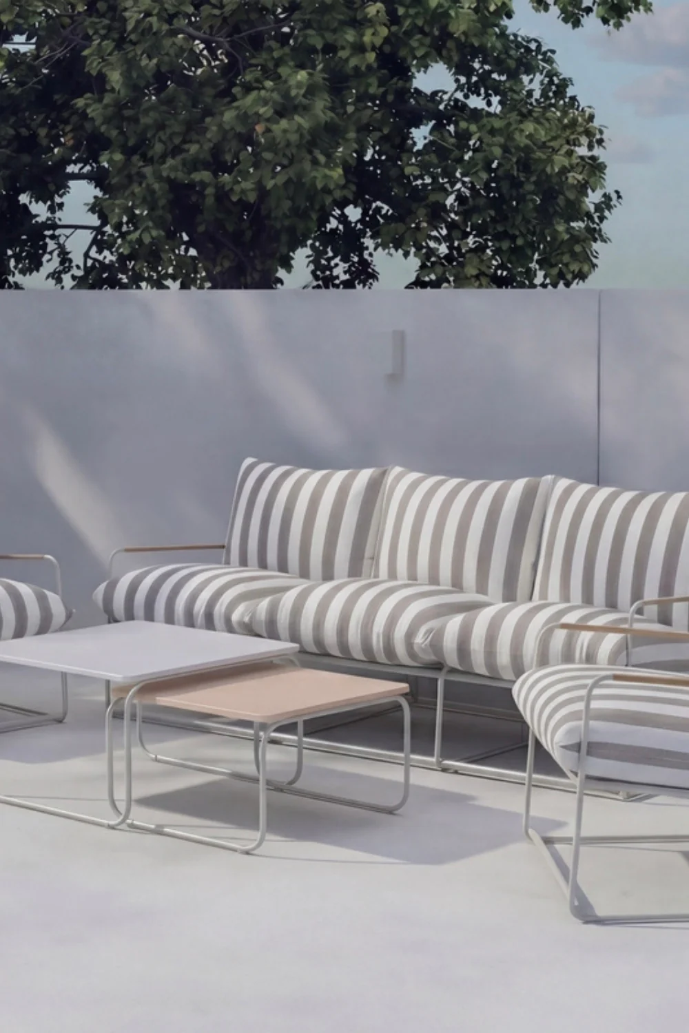 Palazzo Soffgrupp Beige Randig - Image 3
