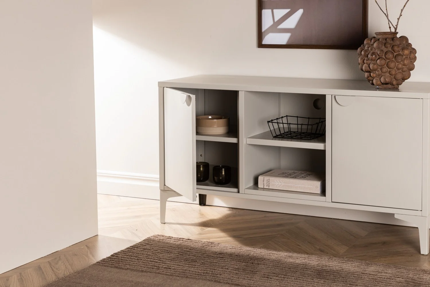 Piring TV-bänk Beige - Image 16