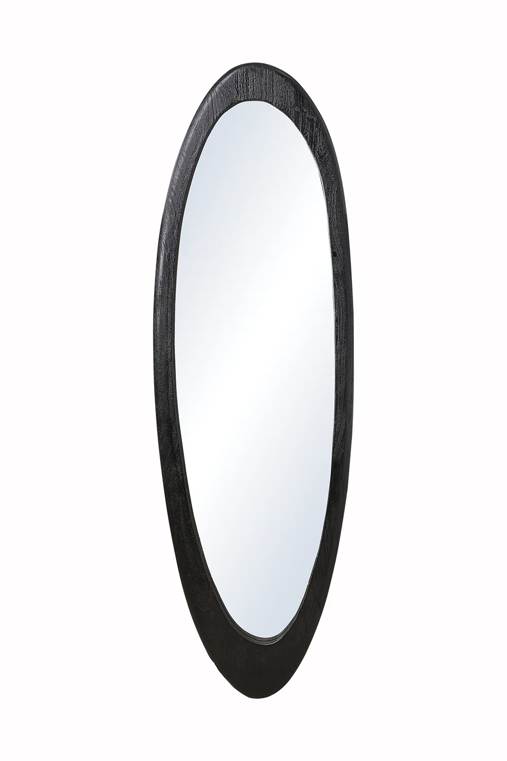 Portland spegel svart - Oval 100cm