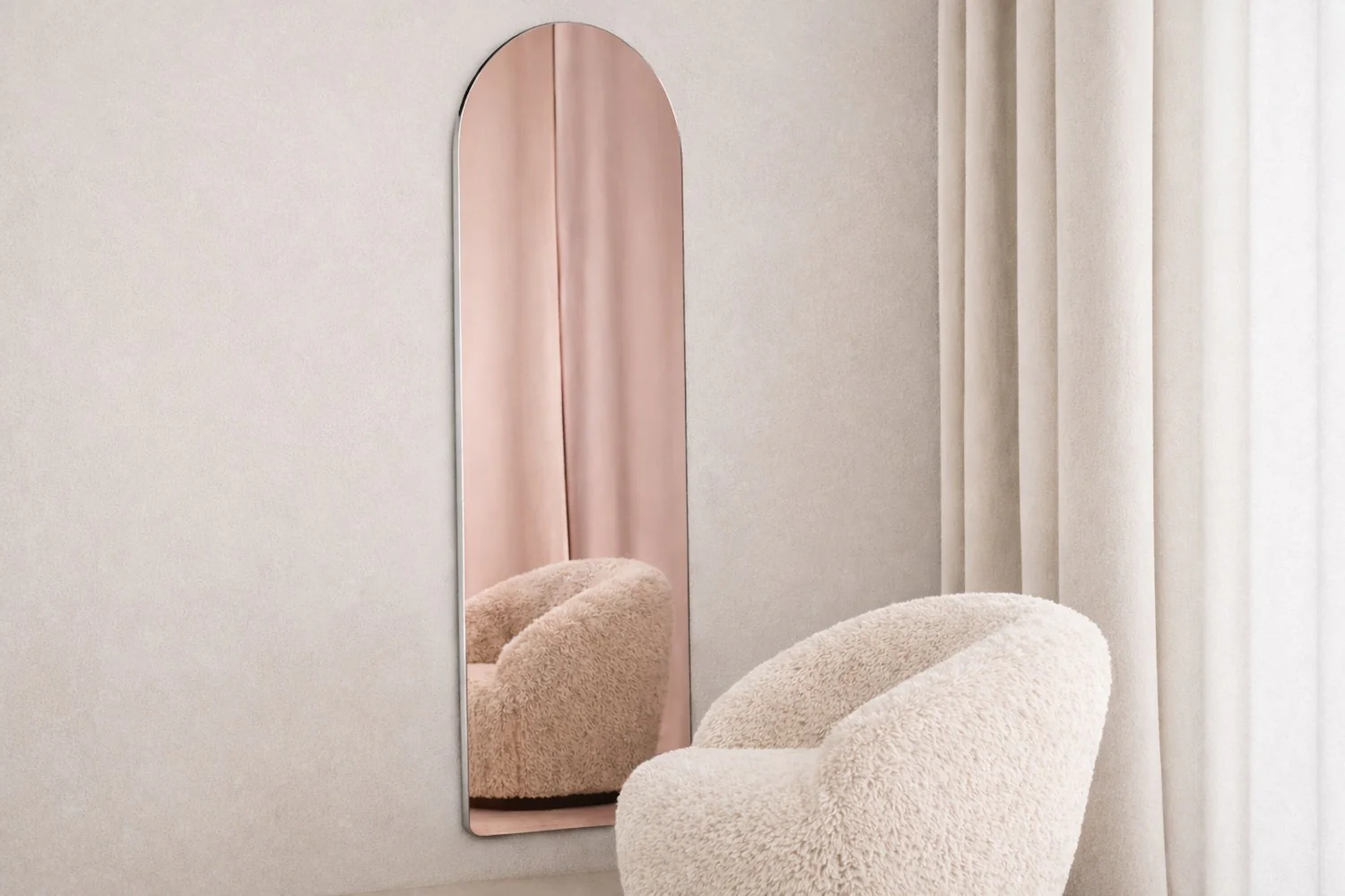 Sarasota Stor Spegel Rosegold - Image 4