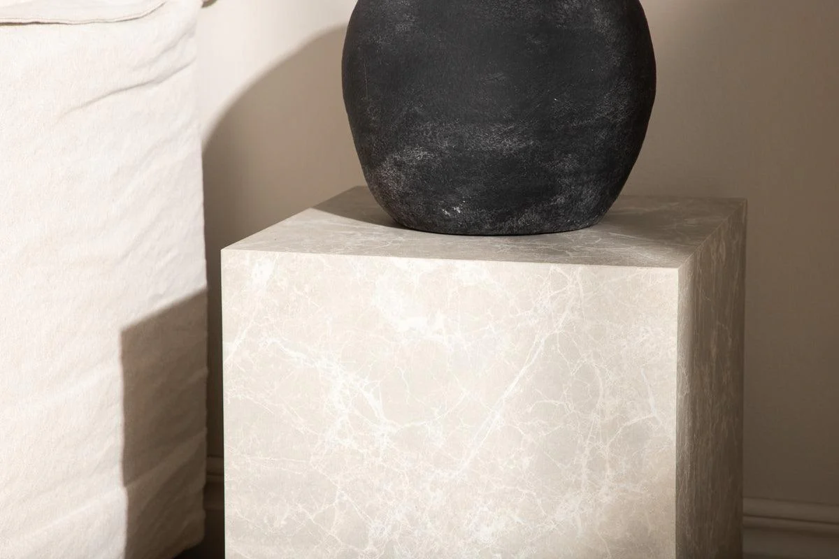 Soffbord York 45x40x40 Beige Marmormönster - Image 4
